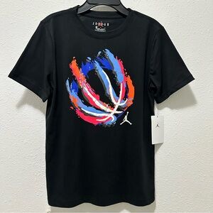 Jordan Black Tee with Colorful Graphic